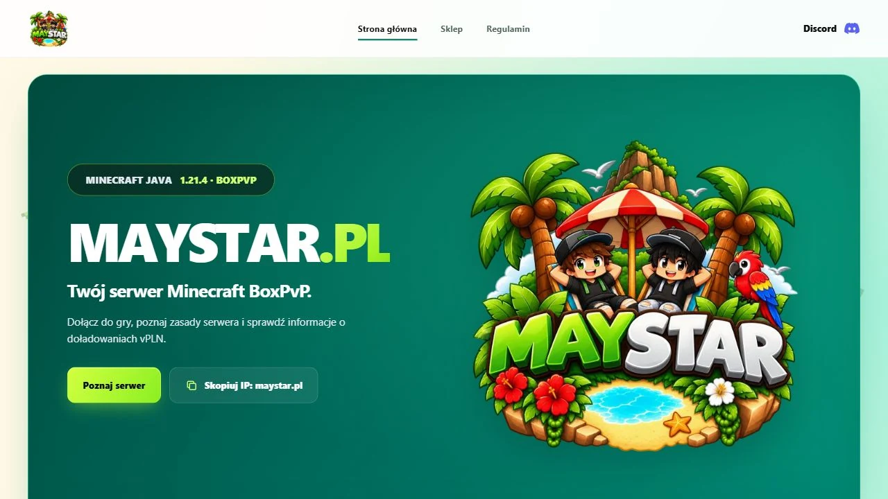 Podgląd strony Maystar
